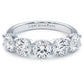 2.00 Carat 5 Stone Diamond Wedding Band Anniversary Ring Set in 14k White Gold