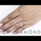 FD-562 - 1.22 Carat Fancy Yellow Radiant Cut Diamond Engagement Ring 18k Gold Pave Halo