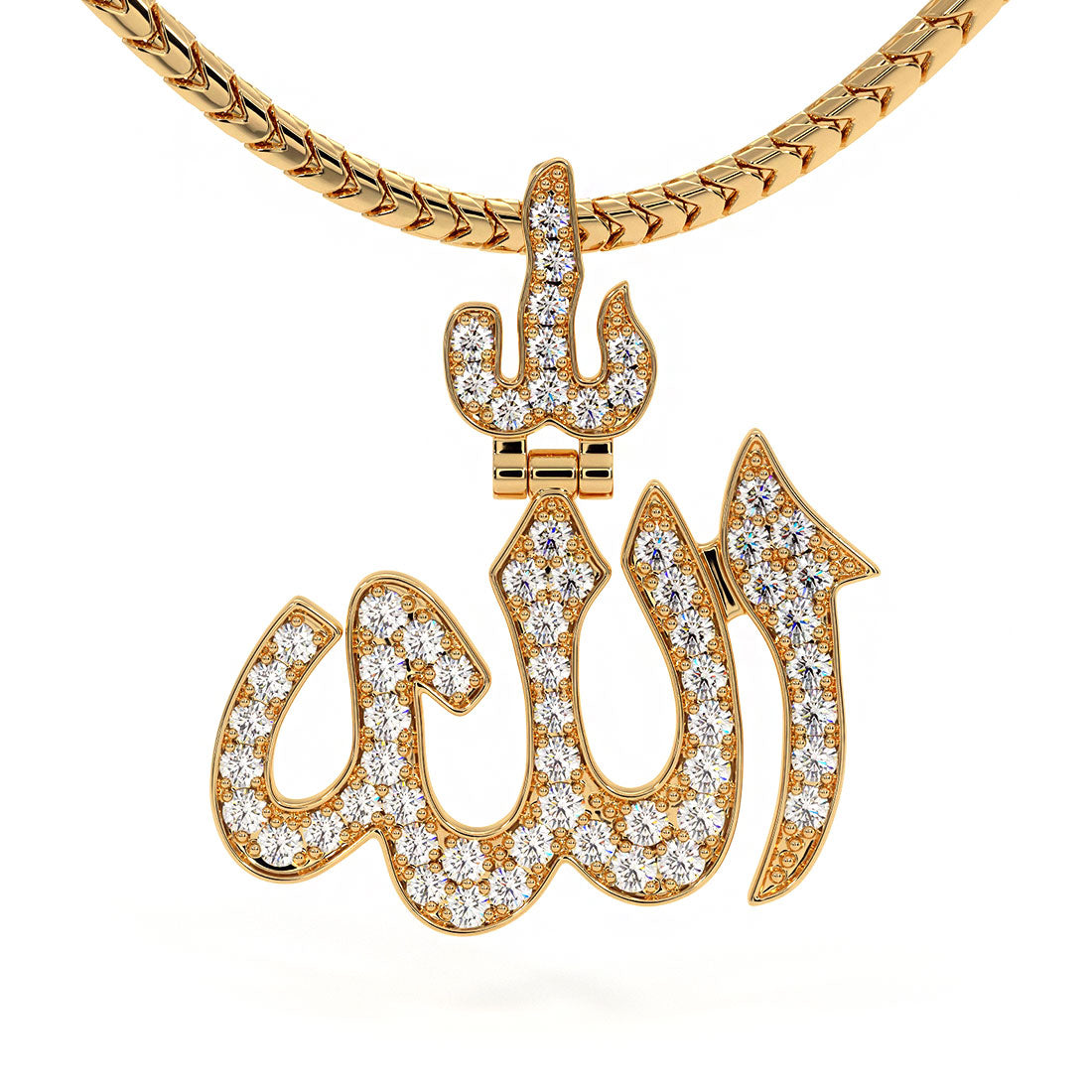 2.08ctw Allah Diamond Pendant 14k Yellow Gold