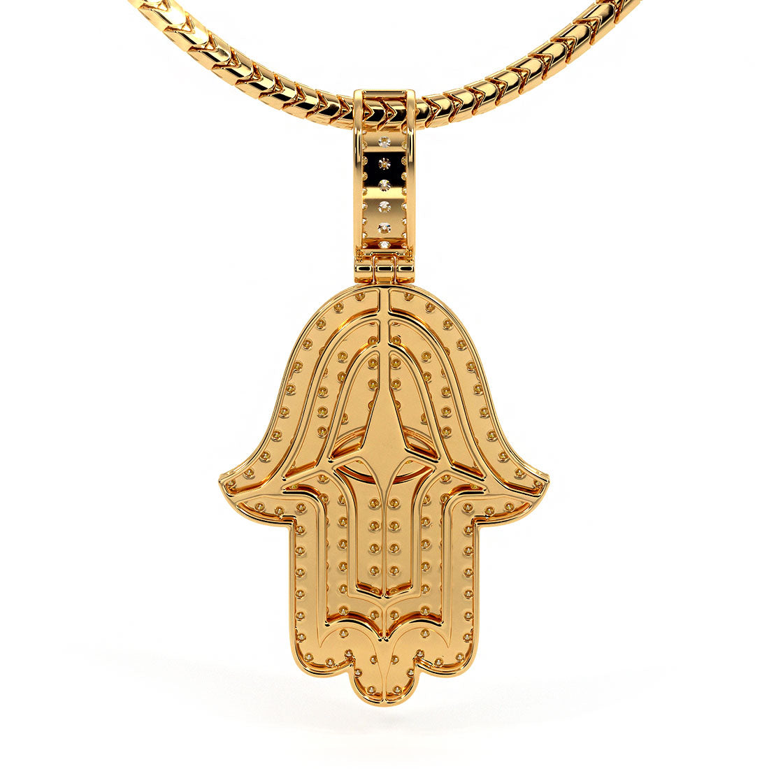 14K Gold Small Hamsa Necklace