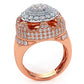3.80ctw Natural Diamonds Men's Pave Ring Set In 14k Rose & White Gold