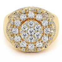 2.69ctw Natural Diamonds Men's Ring Set In 14k Yellow Gold