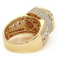 5.15ctw Natural Diamonds Men's Ring Set In 14k Yellow Gold