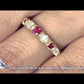 WBAJ-028 - 1.15 CTW Genuine Ruby & Diamond Wedding Band Anniversary Ring 14k Yellow Gold