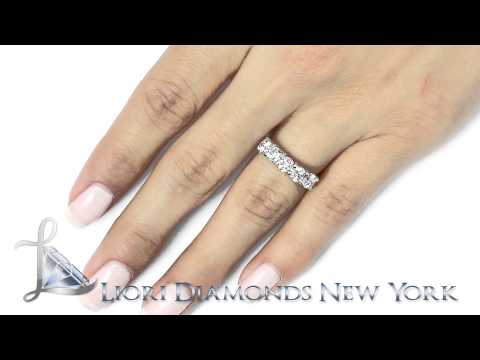 WBA-37 - 2.00 Carat E-VS1 5 Stone Diamond Wedding Band Anniversary Ring Set in Platinum