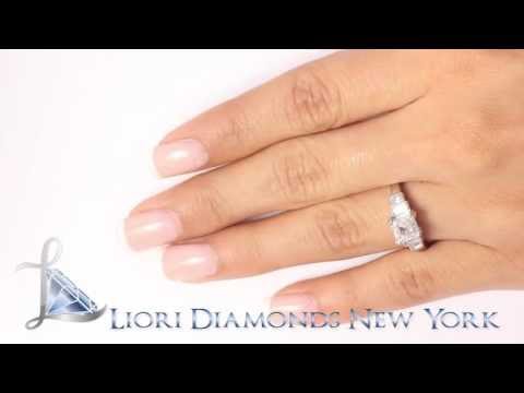 ER-0948 - 2.01 Carat G-VS2 Asscher Cut Diamond Engagement Ring Set In Platinum