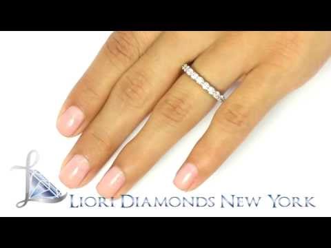 EB-04 - 2.25 Carat Round Diamond Pave Eternity Wedding Band Anniversary Ring 18k Gold