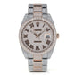 24ctw Natural Diamonds Rolex Datejust 41mm Custom Pave Roman Numeral Dial Two Tone Oyster Band