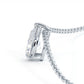 0.75 Carat Pear Shape Solitaire Diamond Pendant Set In 14k White Gold