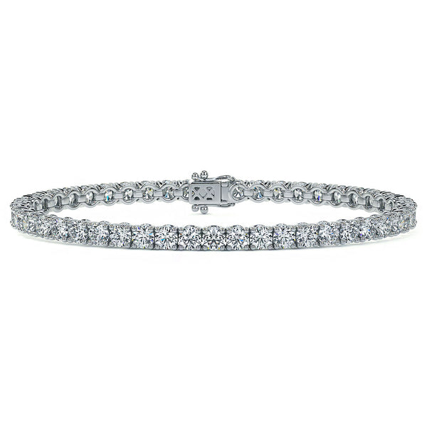 8.50ctw Round Brilliant Diamond Tennis Bracelet set in 14k White Gold