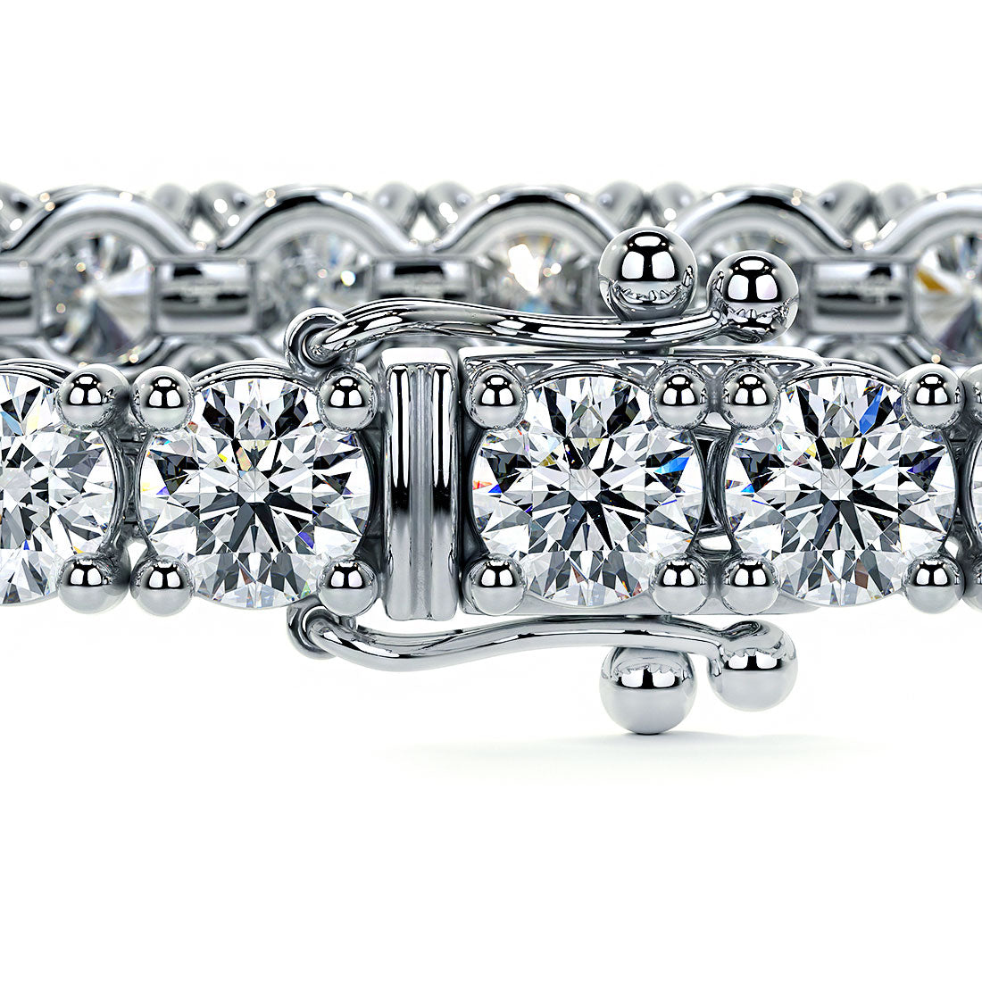 7.50ctw Round Brilliant Diamond Tennis Bracelet set in 14k White Gold