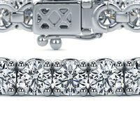 8.50ctw Round Brilliant Diamond Eternity Tennis Bracelet set in 14k White Gold