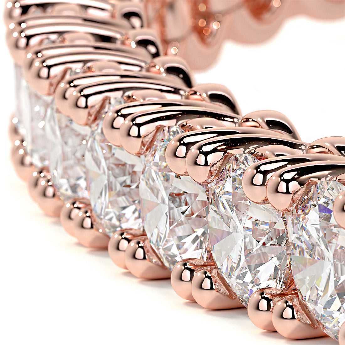 8.50ctw Round Brilliant Diamond Tennis Bracelet set in 14k Rose Gold