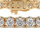 8.50ctw Round Brilliant Diamond Eternity Tennis Bracelet set in 14k Yellow Gold