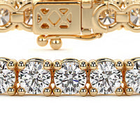 8.50ctw Round Brilliant Diamond Eternity Tennis Bracelet set in 14k Yellow Gold