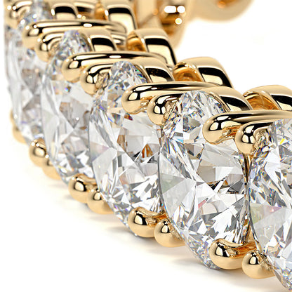 12ctw Round Brilliant Diamond Eternity Tennis Bracelet set in 14k Yellow Gold