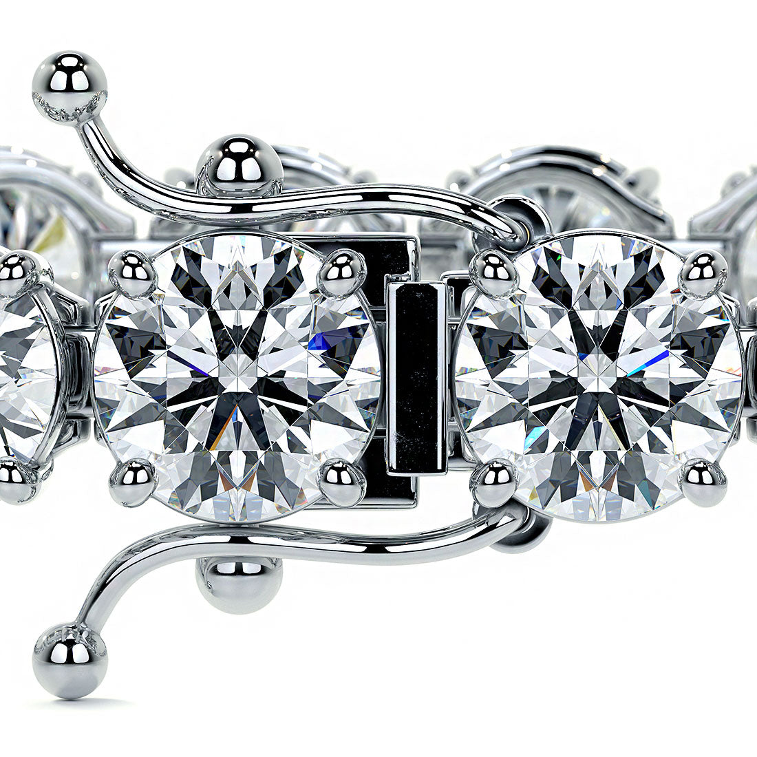 21.00ctw Round Brilliant Diamond Tennis Bracelet set in 14k White Gold