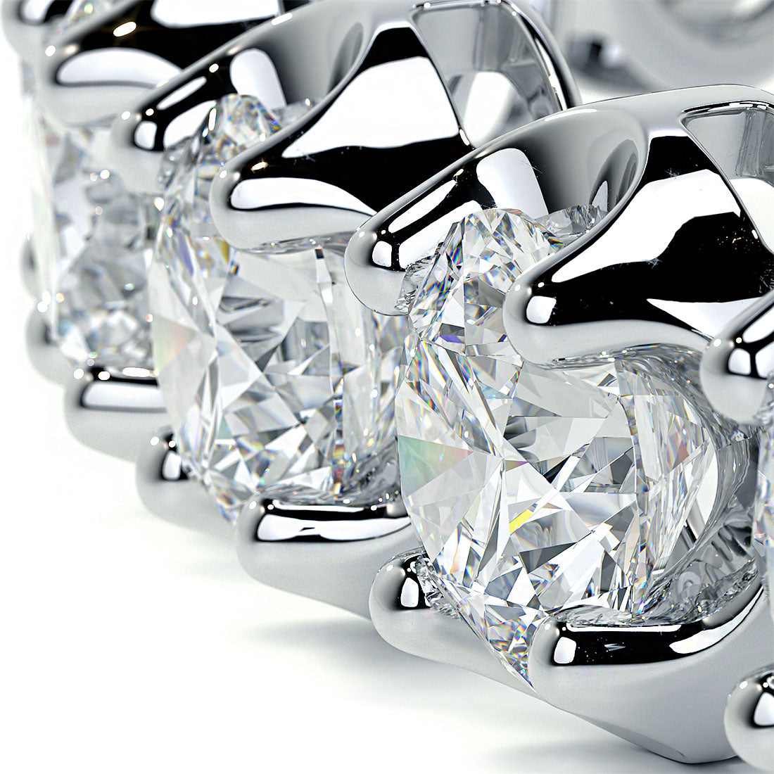 8.50ctw Round Brilliant Buttercup Diamond Tennis Bracelet set in 14k White Gold