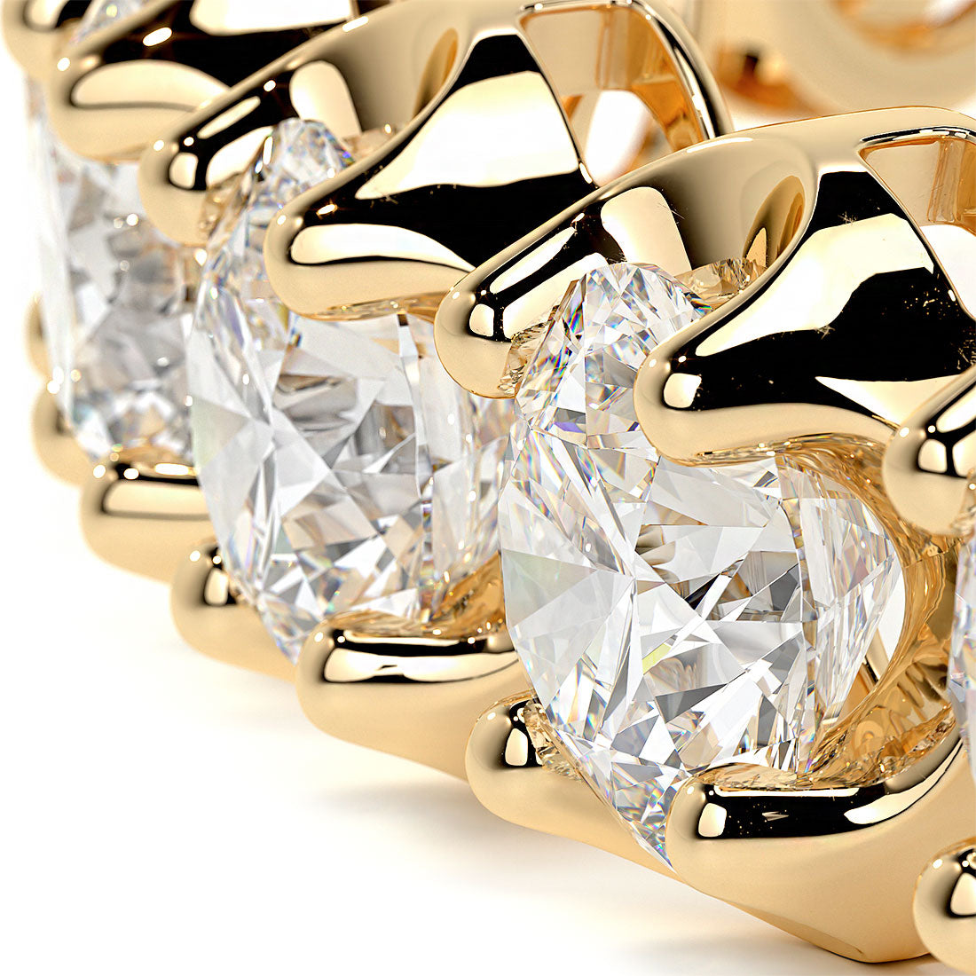 8.50ctw Round Brilliant Buttercup Diamond Tennis Bracelet set in 14k Yellow Gold