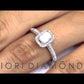 ER-0345 - 1.14 Carat H-VS1 Radiant Cut Diamond Engagement Ring 18k Pave Halo Vintage Style