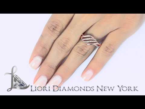 DD-009 - 0.25 Carat H-SI2 Natural Diamond Cocktail Fashion Ring 10k Rose Gold