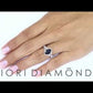 LR-28 - 2.11 Carat Natural Blue Sapphire & White Diamond Cocktail Fashion Ring 18k Gold