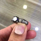 BDR-205 - 2.76 Carat Certified Natural Black Diamond Engagement Ring 14k Black Gold