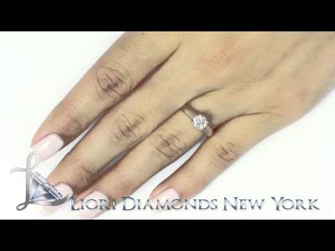 A-015 - 0.50 Carat H-SI2 Round Diamond Classic Solitaire Engagement Ring 14k White Gold