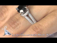 BDR-220 - 4.37 Carat Certified Natural Black Diamond Engagement Ring 14k White Gold