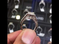 ER-1173 - 1.90 Carat H-VS1 Radiant Cut Natural Diamond Engagement Ring 14k Vintage Style