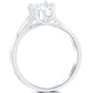 0.90 Carat F-SI1 Radiant Cut Diamond Solitaire Engagement Ring 14k White Gold