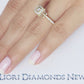 1.27 Carat G-VS1 Princess Cut Diamond Engagement Ring 18k Yellow Gold Pave Halo