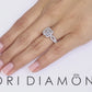 2.45 Carat G-SI1 Princess Cut Diamond Engagement Ring 18k Gold Vintage Style