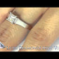 A-008 - 0.95 Carat E-VS2 Princess Cut Diamond Solitaire Engagement Ring 14k White Gold