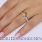 0.90 Carat Natural Fancy Yellow Oval Cut Diamond Engagement Ring 18k White Gold