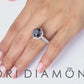 5.13 Carat Natural Black Diamond Engagement Ring 18k White Gold Vintage Style