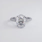 4.95ctw GIA Certified F-VS1 Oval Cut Trio Micropavé Lab Grown Diamond Engagement Ring set in Platinum