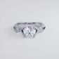 2.20 Carat G-VS1 Vintage Style Round Diamond Engagement Ring 18k White Gold