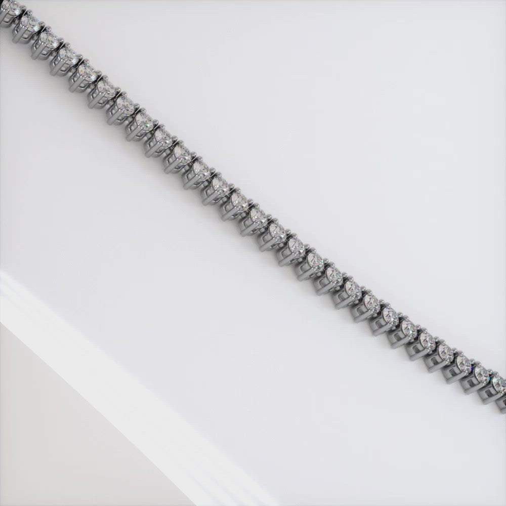 10.00ctw Round Brilliant Graduated Diamond Eternity Tennis Necklace Set in 14k White Gold