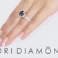 3.58 Carat Certified Natural Black Diamond Engagement Ring 18k White Gold