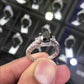 BDR-161 - 3.08 Carat Certified Natural Black Diamond Engagement Ring 14k White Gold