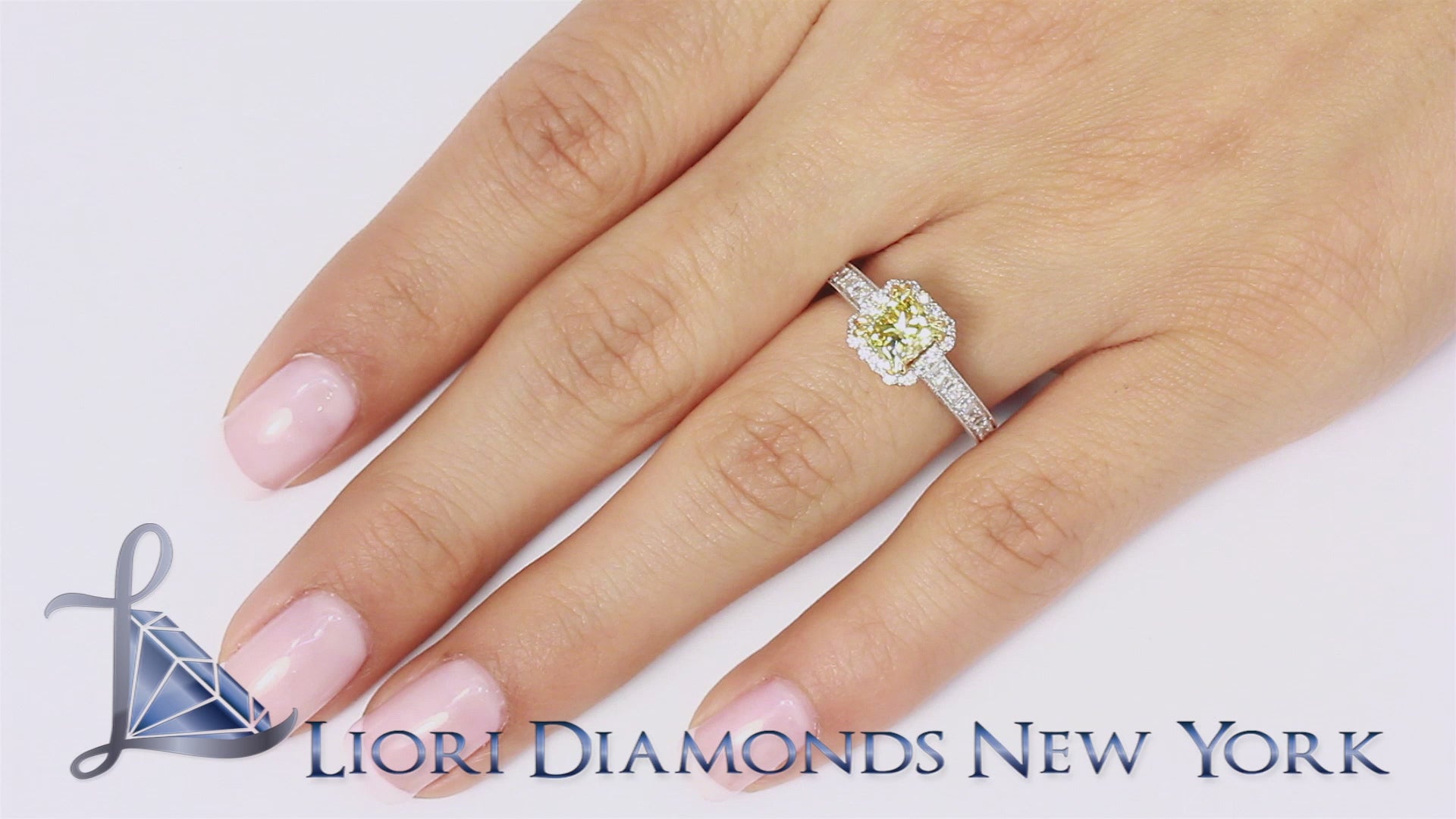 1.87 Carat GIA Certified Fancy Intense Yellow Diamond Engagement Ring 18k Gold