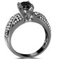 1.50 Carat Certified Natural Black Diamond Engagement Ring 14k black Gold