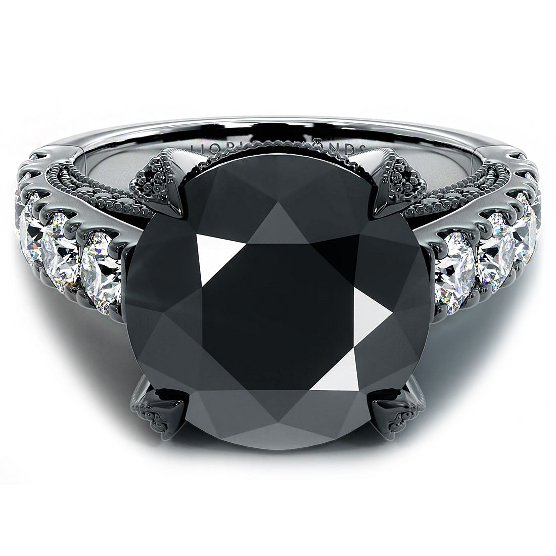 Round hot sale black diamond