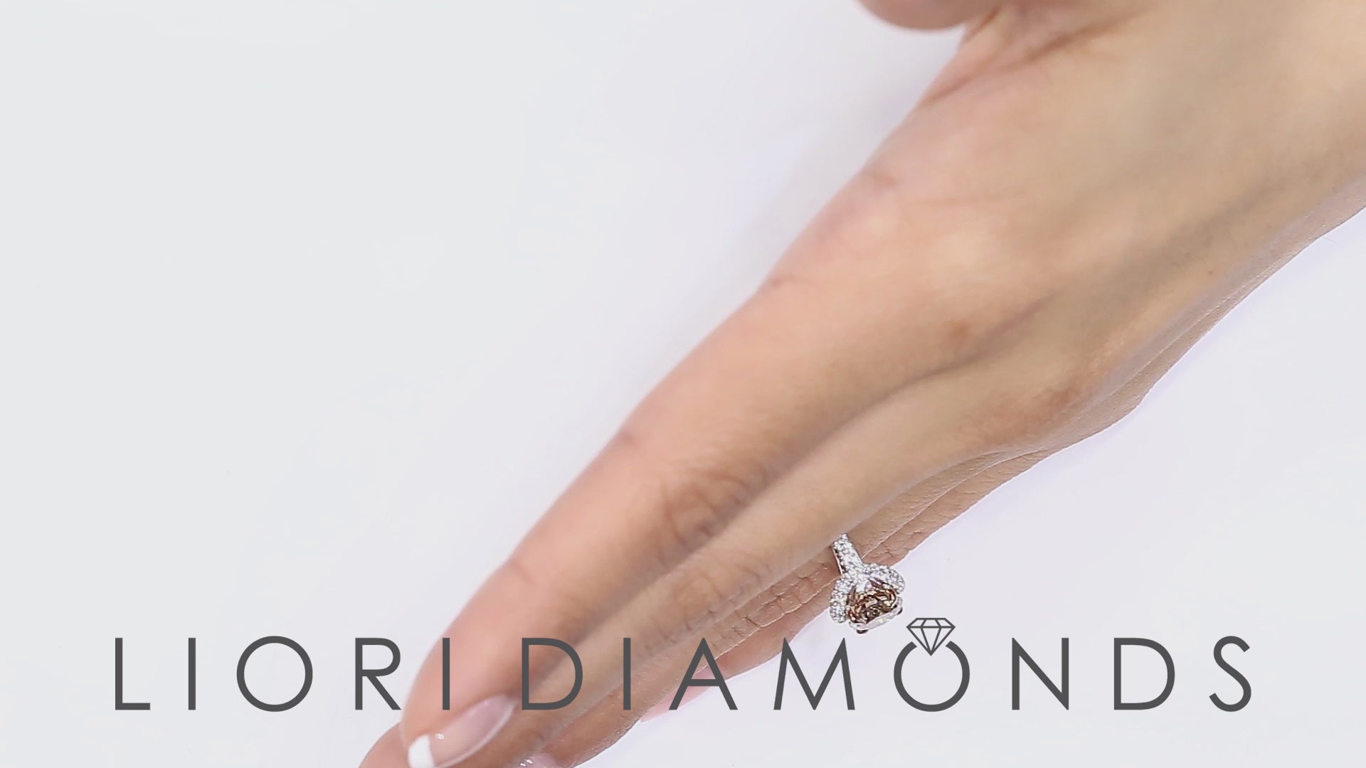 2.12 Carat Natural Fancy Cognac Brown Diamond Engagement Ring 18k White Gold