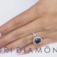 5.06 Carat Certified Black Diamond Engagement Ring Pave Halo 18k White Gold