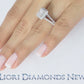 2.78 Carat G-SI1 Princess Cut Diamond Engagement Ring 18k Gold Vintage Style
