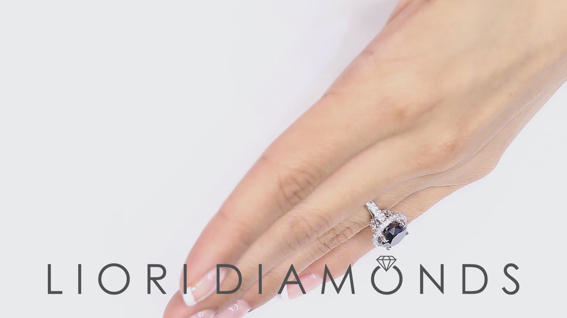 4.28ctw Certified Natural Black Diamond Engagement Ring Set in Platinum