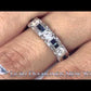 WBAJ-022 - 1.55 CTW Genuine Blue Sapphire & Diamond Wedding Band Anniversary Ring 14k Gold