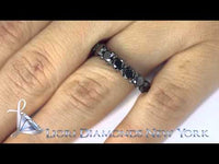 WBE 54 - 2.75 Carat Black & White Diamond Wedding Band Ring Micro Pave 18k White Gold